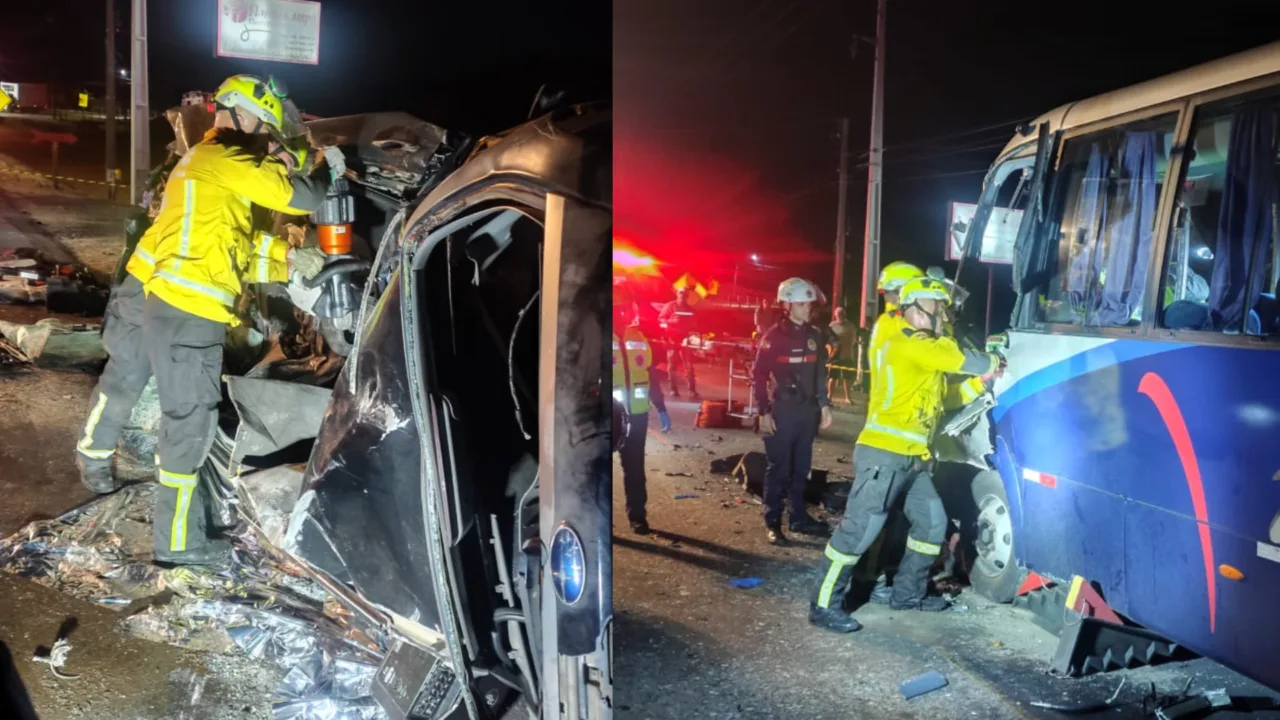 Homem morre após acidente entre carro e micro-ônibus em Biguaçu (2)
