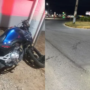 Homem morre após perder controle da moto e bater em rotatória na SC-410 | Foto: Divulgação/PMRv
