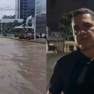 A cidade de Itajaí suspendeu as aulas na manhã desta terça-feira (7)