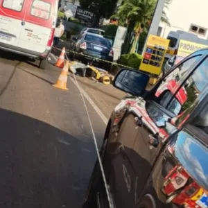 Motociclista é socorrido em estado grave após acidente em SC