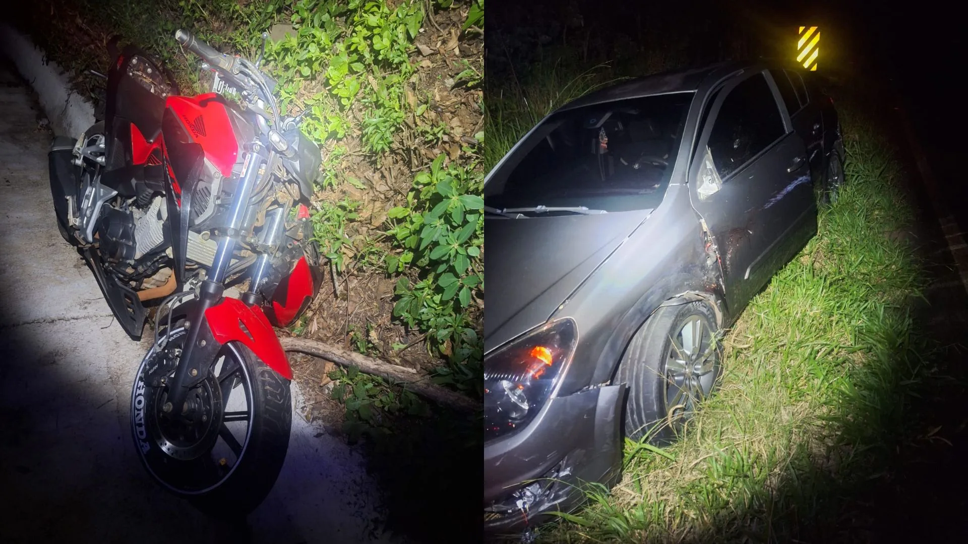 Motociclista tem perna amputada em batida, é socorrido, mas morre em SC | Foto: Divulgação/PMRv
