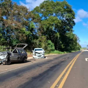 Motorista perde controle, invade pista e causa acidente SC-480