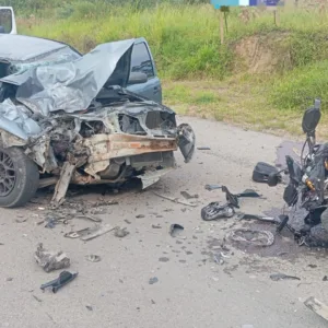 Mulher morre em grave acidente na SC-446 - Imagem: reprodução/ CBMSC