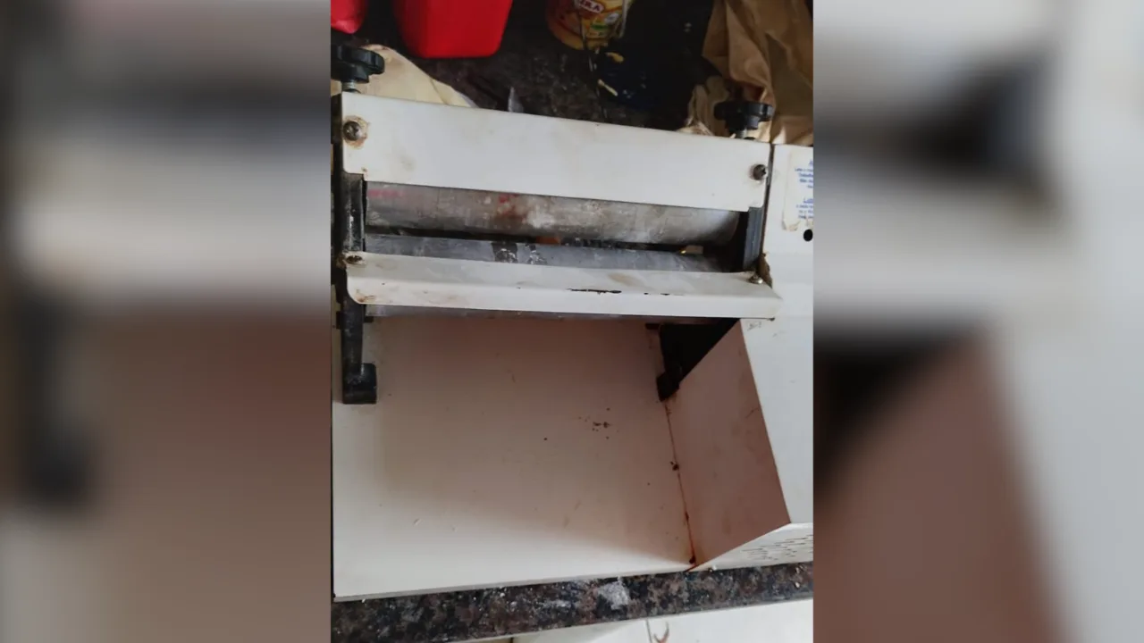 Mulher tem dedos esmagados em máquina de macarrão em SC