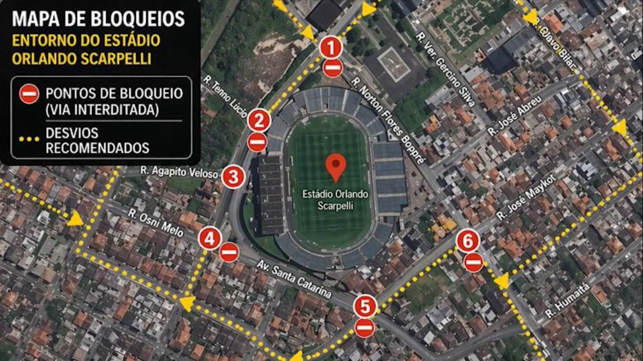 PM detalha esquema para jogo do Inter em SC