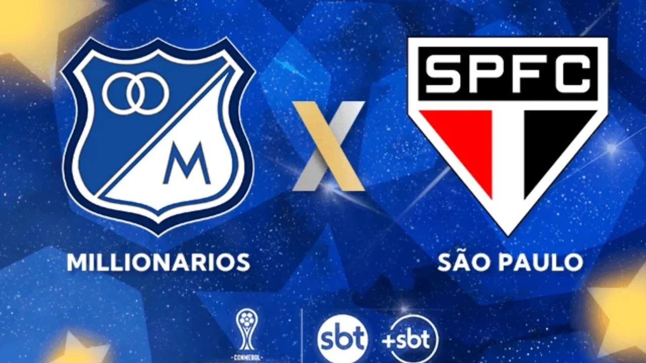 SBT transmite Millonarios x São Paulo pela Copa Sul-Americana
