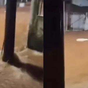 VÍDEO: Rua vira rio durante temporal e imagens impressionam em SC