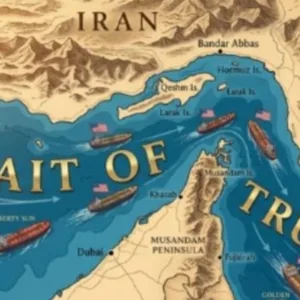 Trump reposta imagem do Estreito de Ormuz com nome de 'Estreito de Trump'