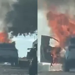 VÍDEO: Carro usado em assalto é incendiado e mobiliza polícia em Florianópolis
