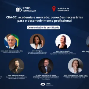 CRA-SC, academia e mercado: conexões necessárias para o desenvolvimento profissional