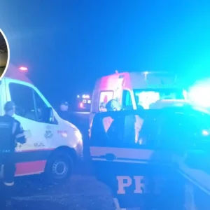 Carro despenca em ribanceira e deixa duas pessoas feridas na BR-282 | Foto: CBMSC/Divulgação