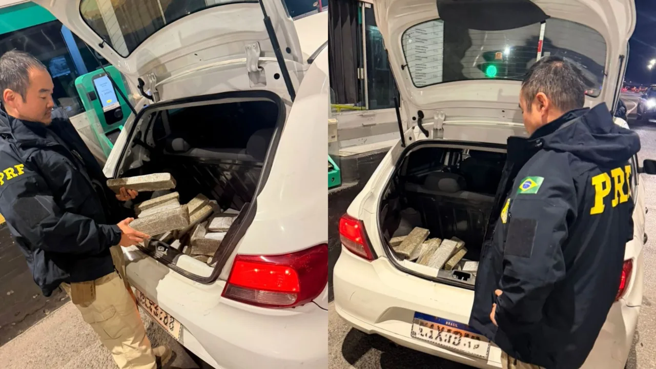 Dupla é presa transportando 50 kg de maconha do PR para sul de SC