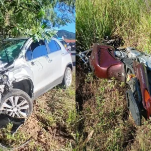 Grave acidente entre carro e moto termina com morte na BR-470 em SC | Foto: CBVU/Divulgação