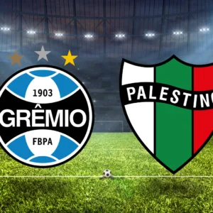 Grêmio x Palestino onde assistir e escalações.| Foto: Reprodução SCC10