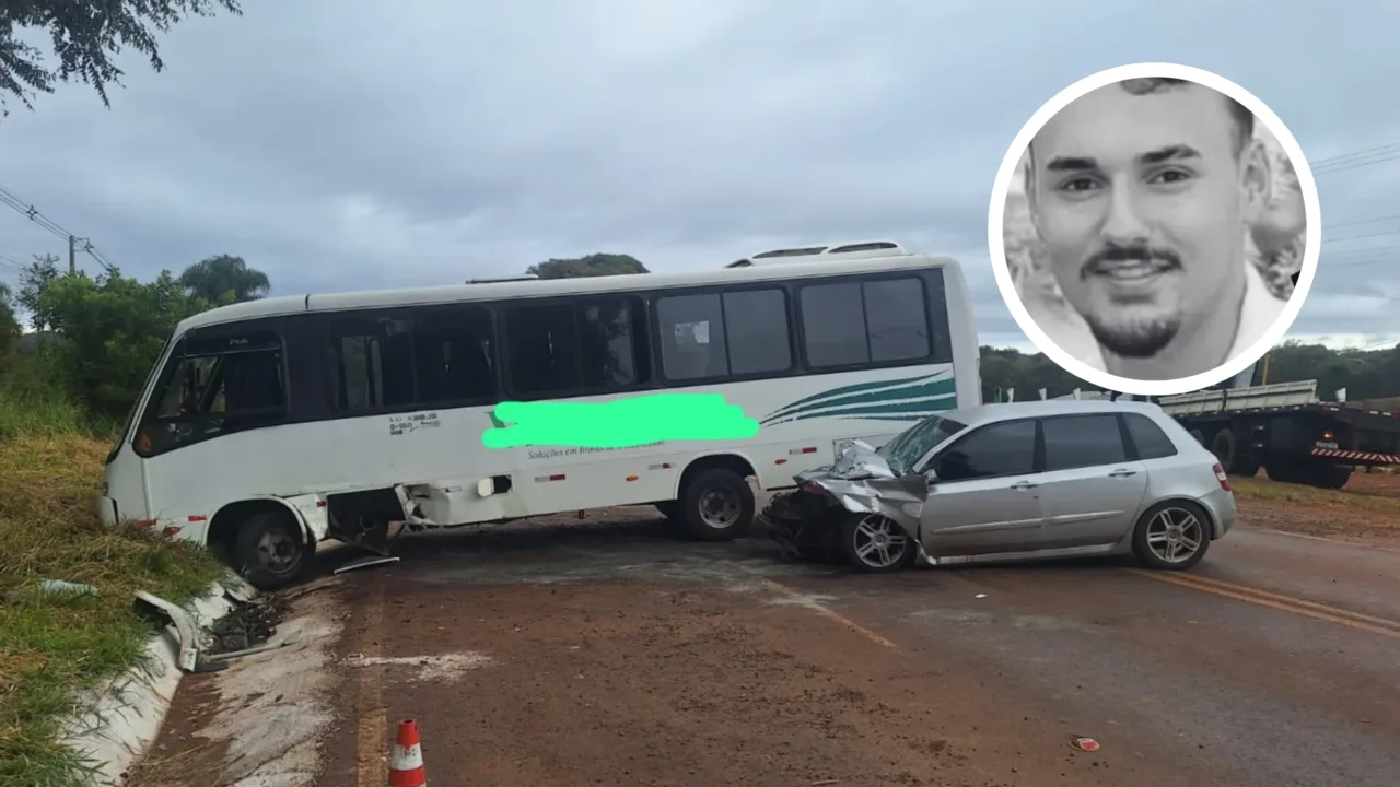 Identificado jovem que morreu após acidente envolvendo micro-ônibus na SC-283