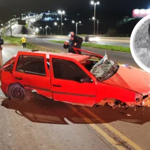 Identificado jovem que morreu após carro capotar na BR-480