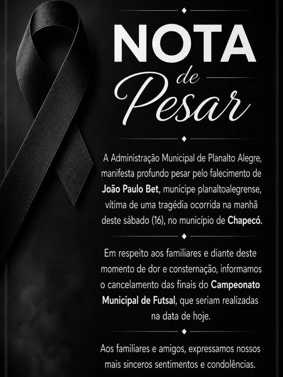Identificado jovem que morreu após acidente envolvendo micro-ônibus na SC-283