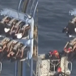 Pessoas são resgatadas após montanha-russa quebrar | Foto: Reprodução/SBT News