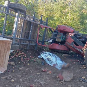 Produtor morre após tombamento de trator em Bom Jardim da Serra | Foto: 5º BBM