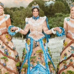 Trajes oficiais da realeza da 36ª Festa Nacional do Pinhão são apresentados | Foto: Reprodução / Sabrina Rodrigues e Fábio Pavan