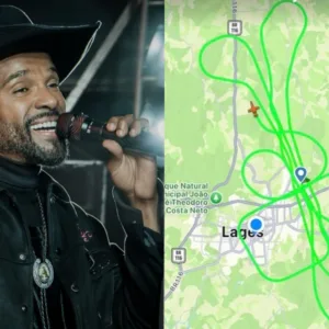 VÍDEO: Show de Alexandre Pires na Festa do Pinhão é adiado após neblina impedir pouso em Lages | Foto: Reprodução/Redes Sociais