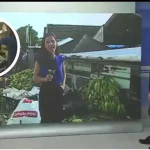 VÍDEO repórter chora após agressão em entrada ao vivo | Foto: reprodução  /  TV Arapuan