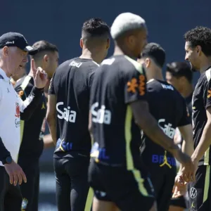Ancelotti esboça Brasil para estreia contra Marrocos.| Foto: Rafael Ribeiro / CBF /Divulgação /Reprodução