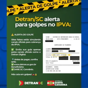 Atenção motorista DetranSC alerta para golpes no pagamento do IPVA