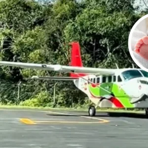 Bebê tem 54% do corpo queimado por água fervente e é levado de helicóptero em SC