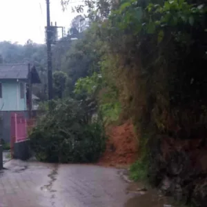 Blumenau amanhece com alagamentos e deslizamentos após forte temporal