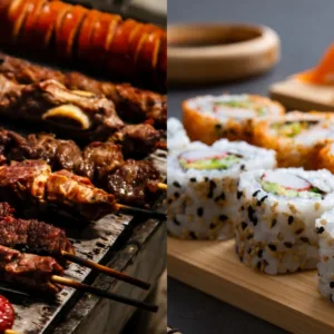 Churrasco ou sushi Confira diferenças culturais que cercam jogo de Brasil x Japão