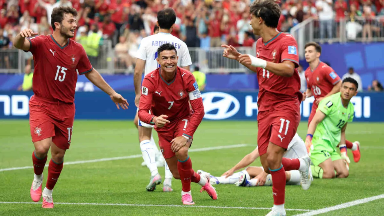 Cristiano marca dois e lidera goleada de Portugal contra Uzbequistão