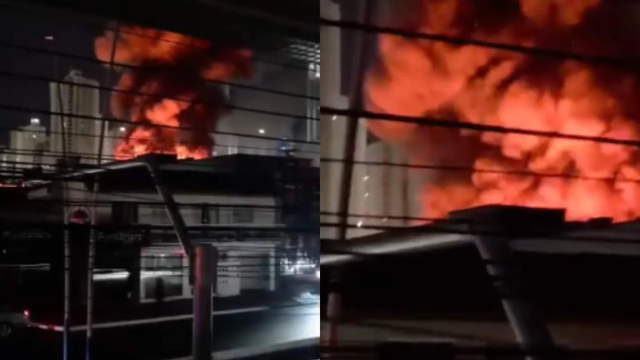 VÍDEO: Incêndio de grandes proporções destrói igreja em Balneário Camboriú