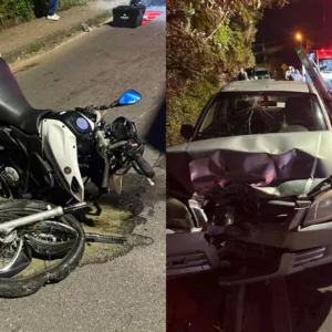 Grave acidente entre carro e moto deixa uma pessoa morta em Florianópolis