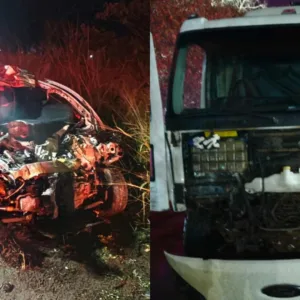 Homem de 64 anos morre após batida violenta entre carro e caminhão na BR-282 em SC
