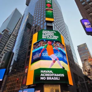 Campanha da Havan é exibida em telão da Times Square
