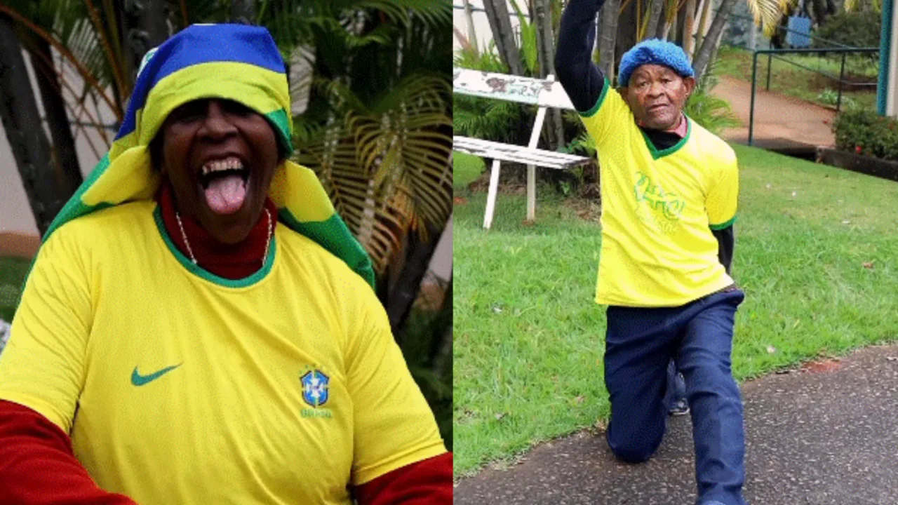 Moradores do 'Lar dos Velhinhos' viralizam ao recriar comemorações de jogadores da Seleção Brasileira