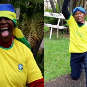 Moradores do 'Lar dos Velhinhos' viralizam ao recriar comemorações de jogadores da Seleção Brasileira