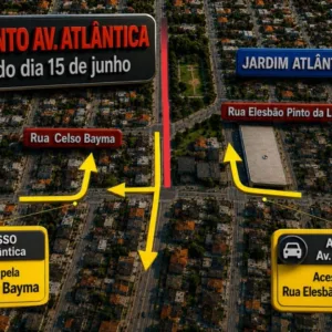 Obras da Casan vão interditar trecho da Avenida Atlântica por 60 dias em Florianópolis