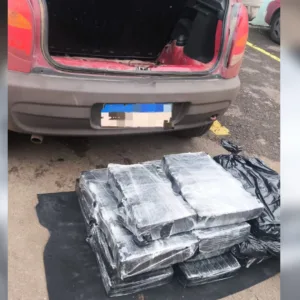 PM apreende 117 kg de maconha em posto de combustível | Foto: Divulgação