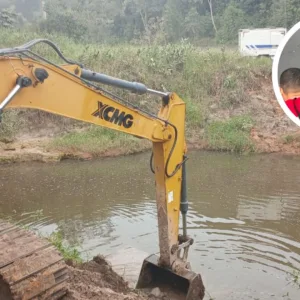Restos mortais são encontrados em córrego de Araquari | Foto: PCSC/Reprodução