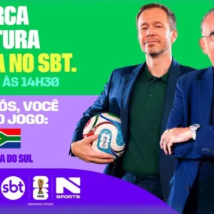 SCC SBT exibe México x África do Sul na abertura da Copa.| Foto: Divulgação SBT / Reprodução