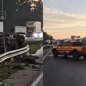 BR-101 é interditada após acidente e causa fila de quilômetros em SC
