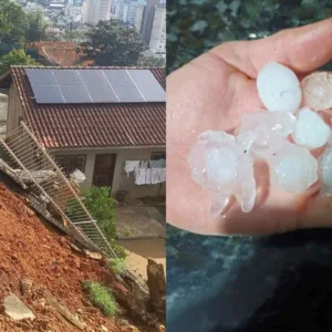 Cinco cidades de SC decretam situação de emergência após temporais com granizo