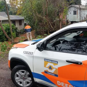 Defesa Civil monitora rios e córregos após chuva em Chapecó