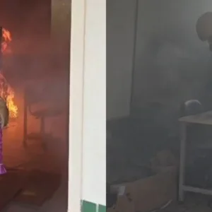 Depósito de uniformes é atingido por incêndio em escola de Camboriú