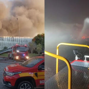 Incêndio em indústria têxtil de Itajaí é controlado após 15 horas de combate