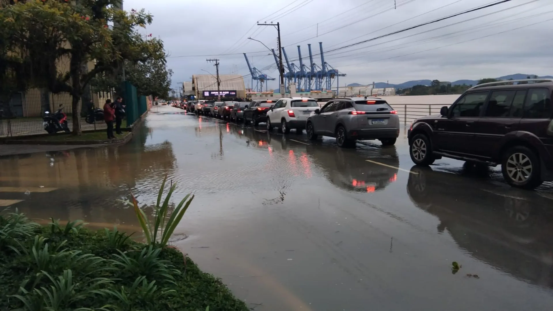 Maré alta coloca trânsito de Itajaí em alerta nesta segunda-feira (13) | Foto: Arquivo/Reprodução