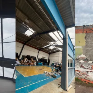 Vendavalcausou destelhamentos, queda de árvores e danos em estruturas de Garuva nesta quarta-feira (29).
