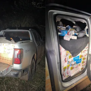 Perseguição termina com carga de 23 mil maços apreendida